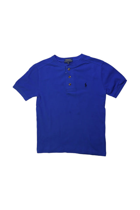 A Blue Short Sleeve Tops from Polo Ralph Lauren in size 8Y for boy. (Front View)