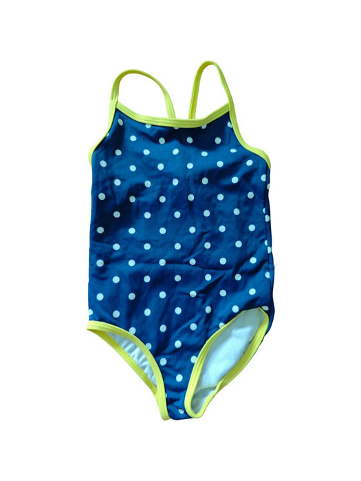 A Navy Swimsuits from Boden in size 2T for girl. (Front View)