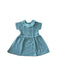 A Blue Short Sleeve Dresses from Petit Bateau in size 2T for girl. (Front View)