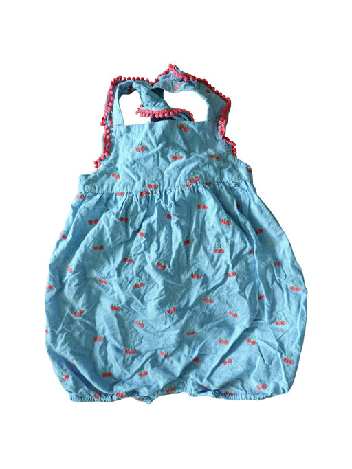 A Blue Sleeveless Rompers from Boden in size 18-24M for girl. (Front View)