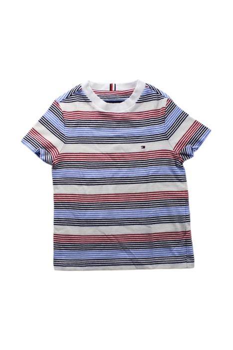 A White Short Sleeve T Shirts from Tommy Hilfiger in size 3T for boy. (Front View)