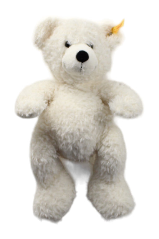 A White Soft Toys from Steiff in size O/S for neutral. (Front View)