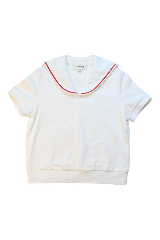 A White Short Sleeve Tops from Bora Aksu in size 7Y for girl. (Front View)