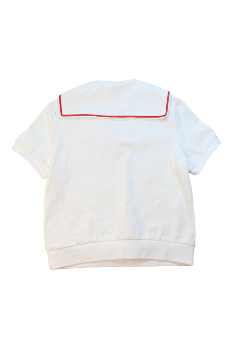 A White Short Sleeve Tops from Bora Aksu in size 7Y for girl. (Back View)