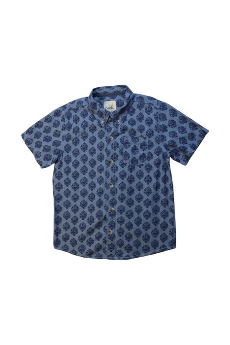 A Blue Short Sleeve Shirts from Peek in size 8Y for boy. (Front View)