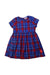 A Multicolour Short Sleeve Dresses from Smiling Button in size 6T for girl. (Front View)