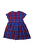 A Multicolour Short Sleeve Dresses from Smiling Button in size 6T for girl. (Back View)