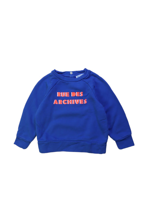 A Blue Crewneck Sweatshirts from Jacadi in size 6T for boy. (Front View)