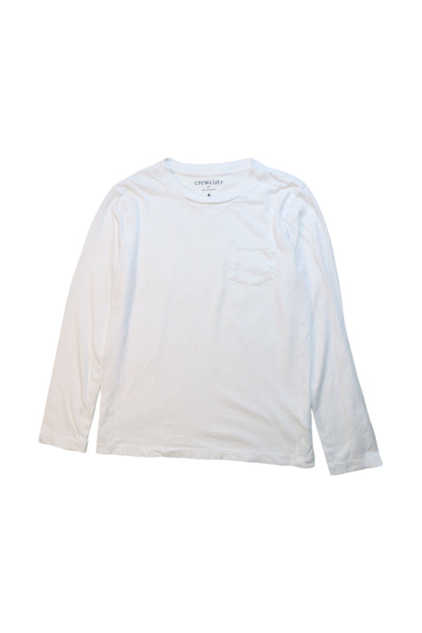 A White Long Sleeve T Shirts from Crewcuts in size 8Y for boy. (Front View)