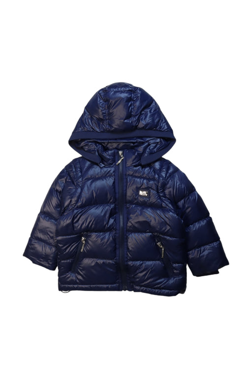 A Navy Puffer/Quilted Jackets from Nicholas & Bears in size 3T for boy. (Front View)