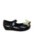 A Black Flats from Mini Melissa in size 5T for girl. (Front View)