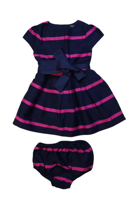 A Navy Dress Sets from Ralph Lauren in size 6-12M for girl. (Front View)