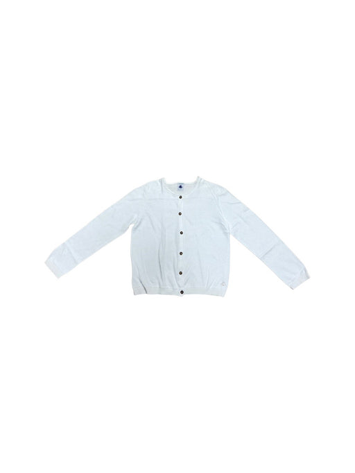 A White Cardigans from Petit Bateau in size 8Y for neutral. (Front View)