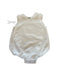 A White Sleeveless Rompers from Bonton in size 6-12M for neutral. (Front View)