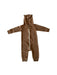 A Brown Onesies from Egg New York in size 6-12M for neutral. (Front View)