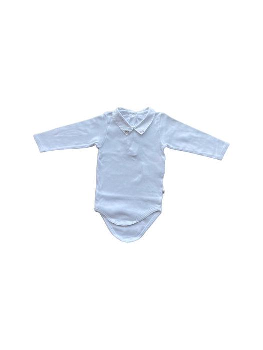 A White Long Sleeve Bodysuits from Bonpoint in size 6-12M for neutral. (Front View)
