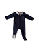 A Navy Onesies from Jacadi in size 6-12M for neutral. (Front View)