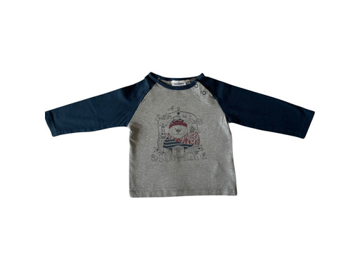 A Grey Long Sleeve T Shirts from Noukie's in size 6-12M for boy. (Front View)