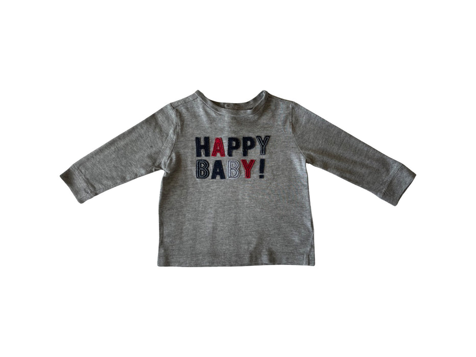 A Grey Long Sleeve T Shirts from Bout'Chou in size 6-12M for neutral. (Front View)