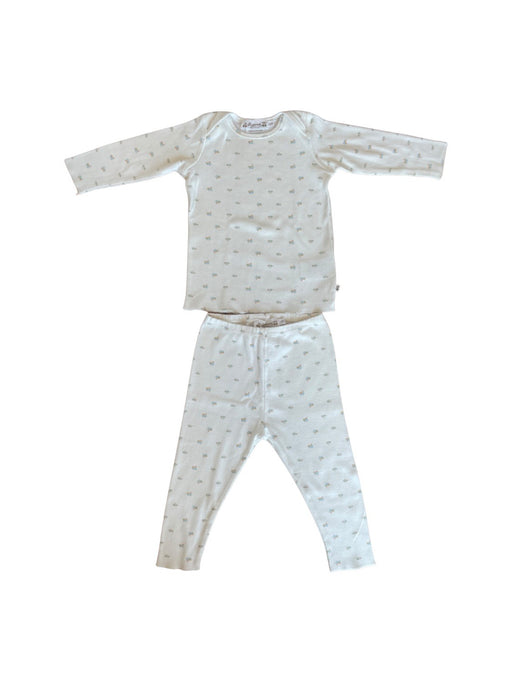 A White Pyjama Sets from Bonpoint in size 6-12M for neutral. (Front View)