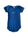 A Blue Short Sleeve Bodysuits from Petit Bateau in size 6-12M for neutral. (Front View)