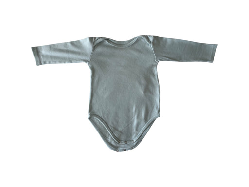 A Green Long Sleeve Bodysuits from Bonton in size 6-12M for neutral. (Front View)