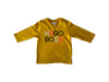 A Yellow Long Sleeve T Shirts from Boss in size 6-12M for neutral. (Front View)