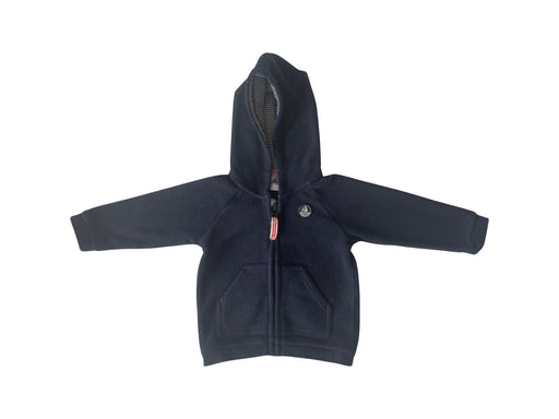 A Navy Zippered Sweatshirts from Petit Bateau in size 6-12M for neutral. (Front View)