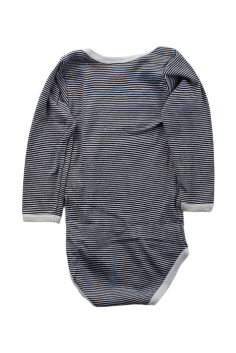 A Blue Long Sleeve Bodysuits from Petit Bateau in size 2T for boy. (Back View)