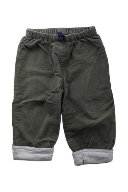 A Green Casual Pants from The Little White Company in size 12-18M for boy. (Front View)