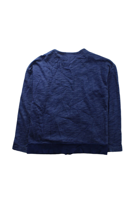 A Blue Zippered Sweatshirts from Bonpoint in size 10Y for boy. (Back View)