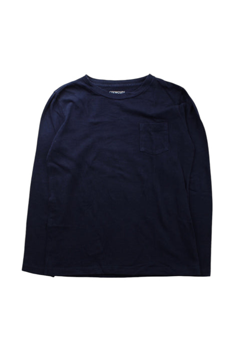 A Blue Long Sleeve T Shirts from Crewcuts in size 8Y for boy. (Front View)