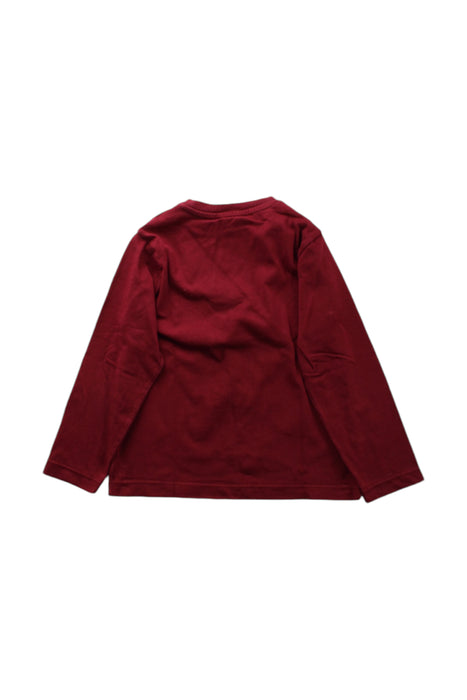 A Red Long Sleeve T Shirts from Jacadi in size 4T for boy. (Back View)