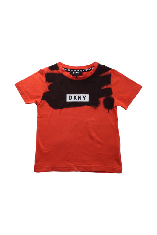 A Black Short Sleeve T Shirts from DKNY in size 4T for boy. (Front View)