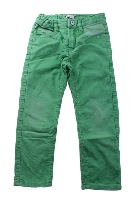 A Green Casual Pants from IKKS in size 4T for boy. (Front View)