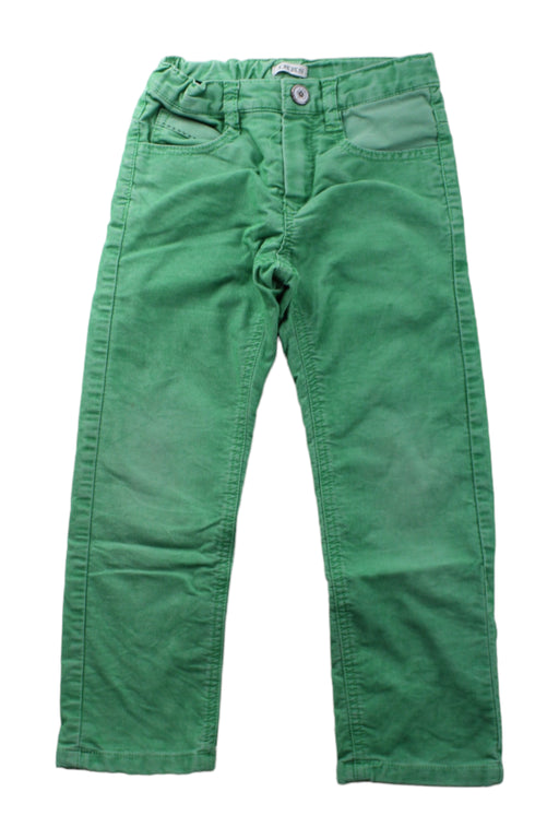 A Green Casual Pants from IKKS in size 4T for boy. (Front View)