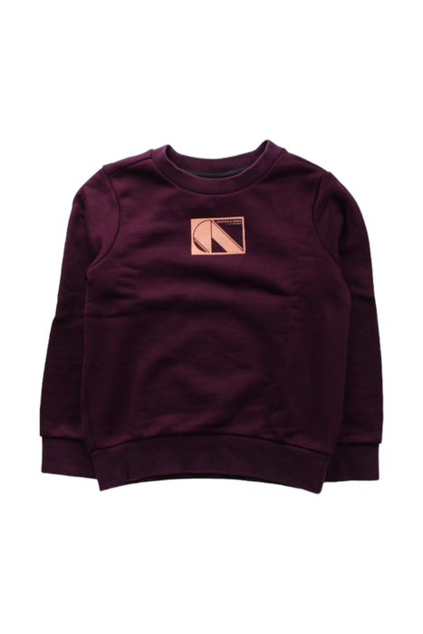 A Burgundy Crewneck Sweatshirts from Scotch & Soda in size 4T for boy. (Front View)