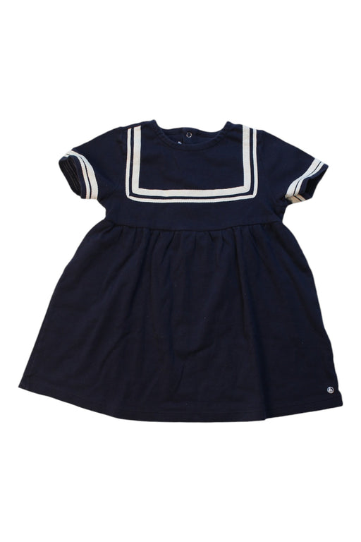 A Black Short Sleeve Dresses from Petit Bateau in size 18-24M for girl. (Front View)