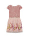 A Pink Short Sleeve Dresses from Monsoon in size 5T for girl. (Front View)