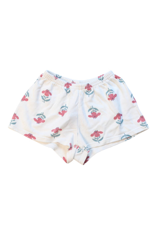 A White Shorts from Petit Bateau in size 2T for girl. (Front View)