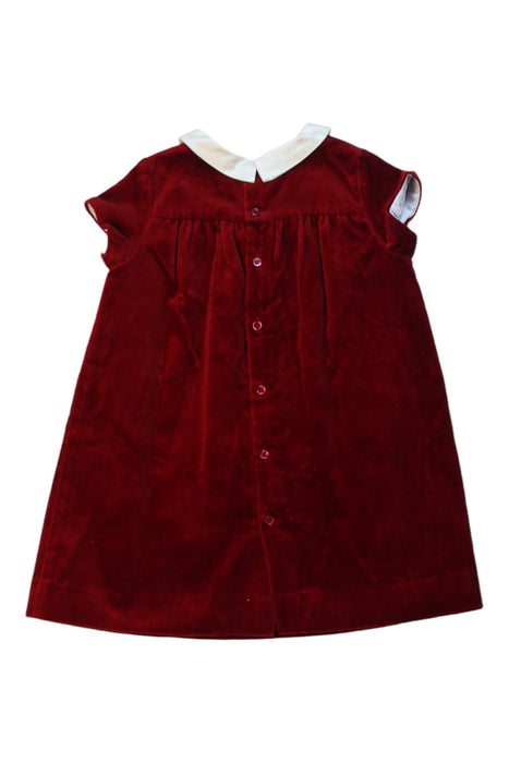 A Red Short Sleeve Dresses from Bonpoint in size 2T for girl. (Back View)