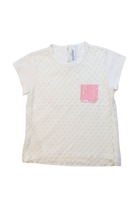 A Multicolour Short Sleeve Tops from Simonetta in size 6T for girl. (Front View)