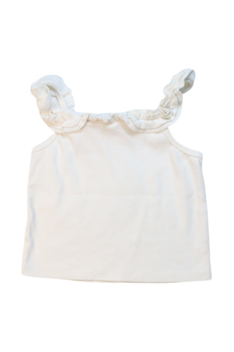 A White Sleeveless Tops from Gingersnaps in size 6T for girl. (Front View)