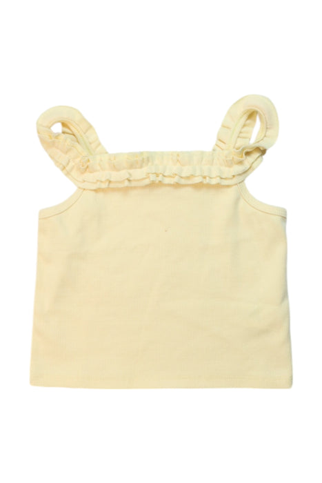 A Yellow Sleeveless Tops from Gingersnaps in size 6T for girl. (Front View)