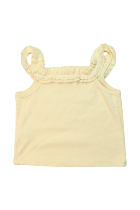 A Yellow Sleeveless Tops from Gingersnaps in size 6T for girl. (Back View)