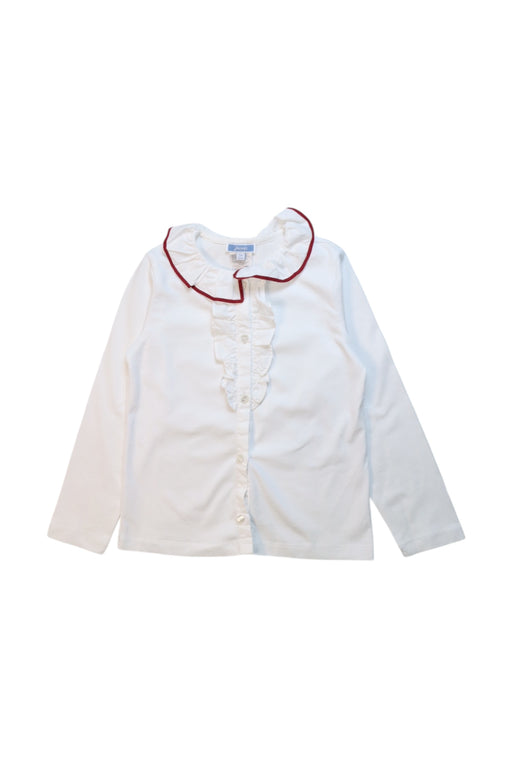 A Red Long Sleeve Shirts from Jacadi in size 5T for girl. (Front View)