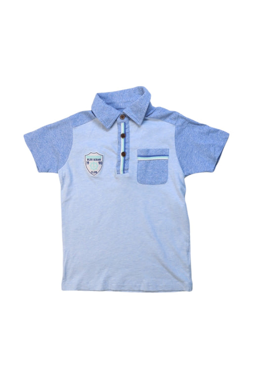 A Multicolour Short Sleeve Polos from Chickeeduck in size 4T for boy. (Front View)