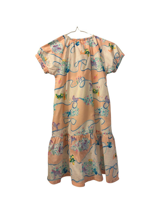 A Peach Short Sleeve Dresses from Hakka in size 6T for girl. (Back View)