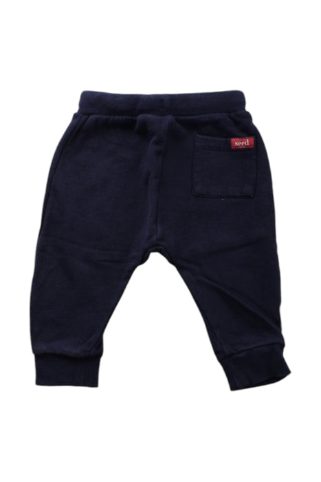 A Blue Sweatpants from Seed in size 6-12M for boy. (Back View)