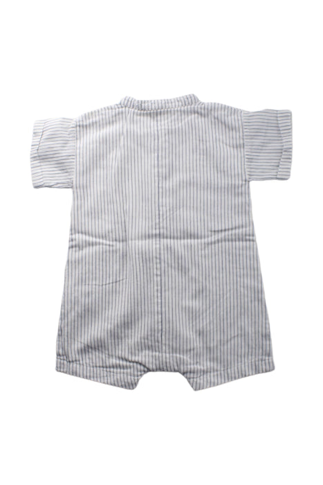 A Blue Short Sleeve Rompers from Louis Louise in size 3-6M for boy. (Back View)